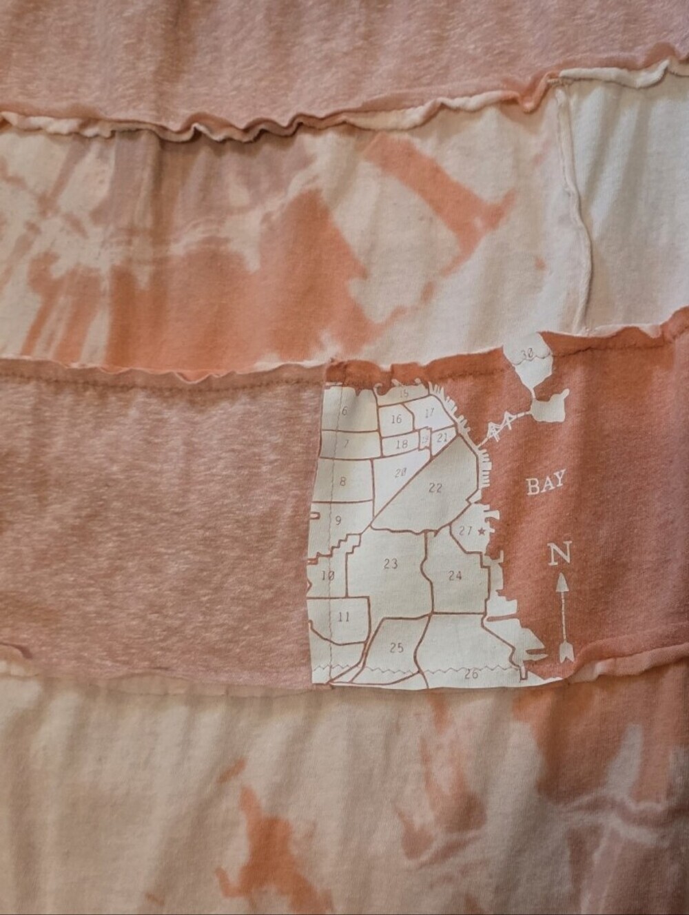 Multiple Threads Upcycled Boho Patchwork Maxi Skirt Pink Lace Rare find - Picture 12 of 13